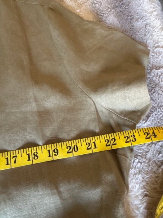 Quince Linen Button Front Dress Spring Summer Career Preppy Minimalist - Picture 7 of 12